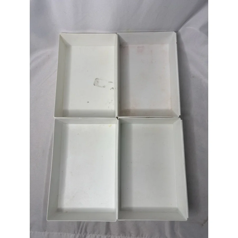 Vtg Rubbermaid Drawer Organizers Lot Of 11 White Interlocking 2910 2915 2916